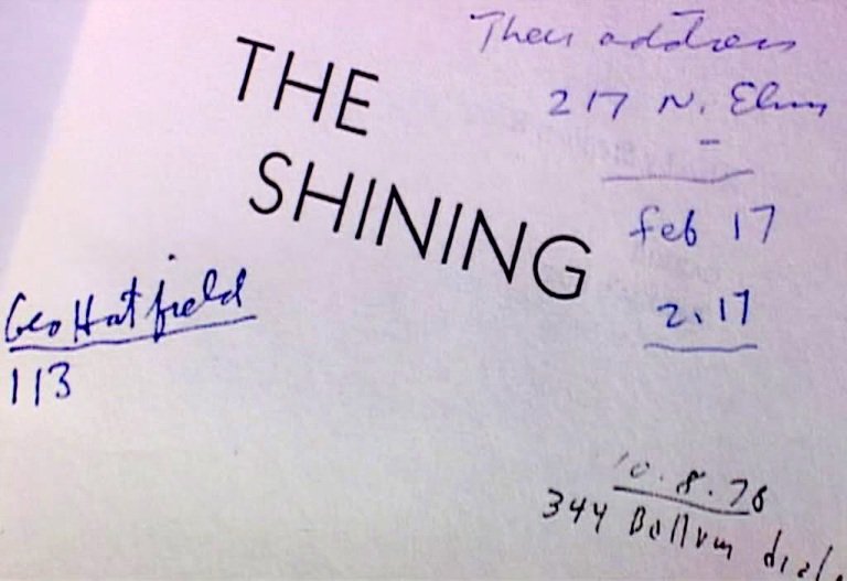 The Shining address-and-date