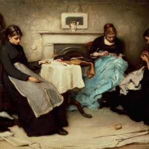 Frank Holl, Seamstresses, c.1875, oil on canvas