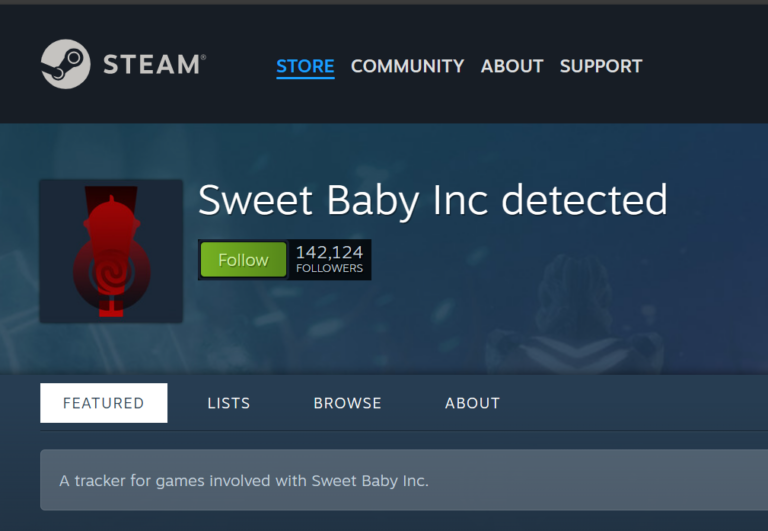Sweet Baby Inc Steam Curator